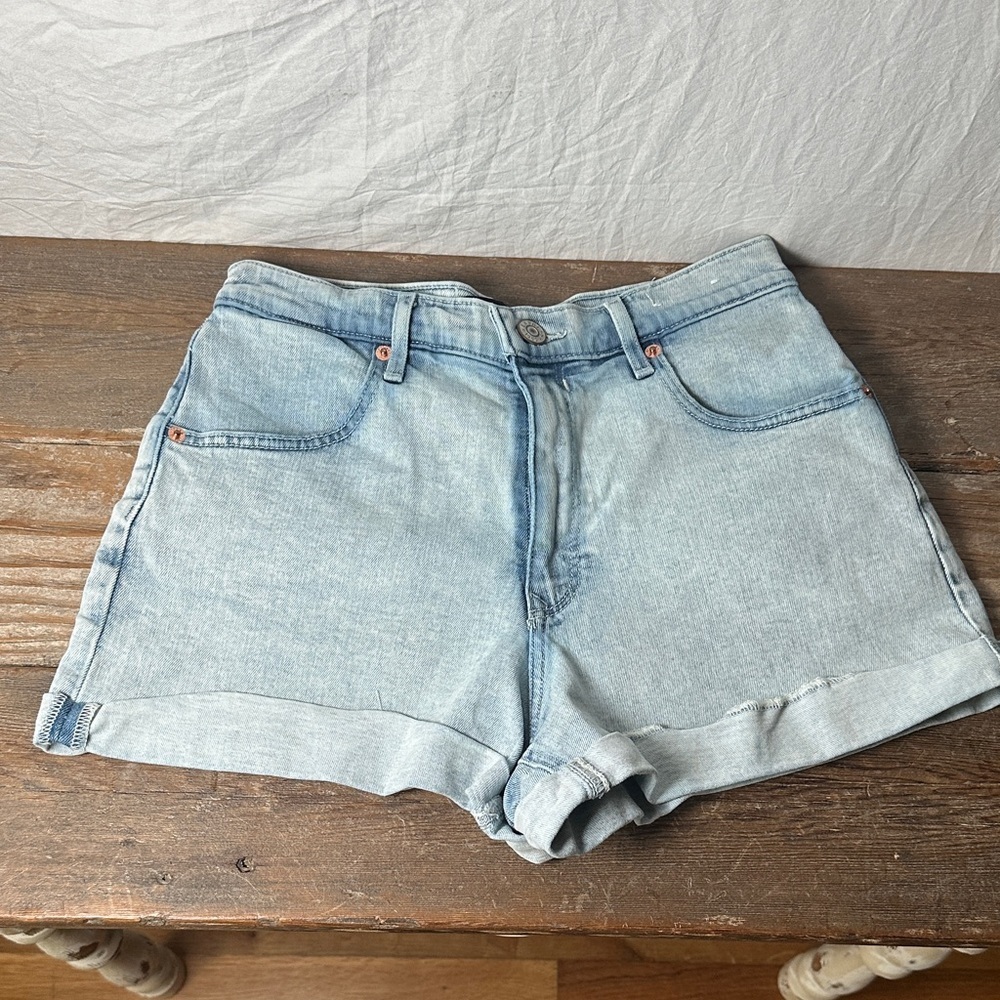 Express Light Blue Jean Shorts